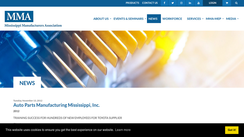 Auto Parts Manufacturing Mississippi, Inc. auto parts jackson ms