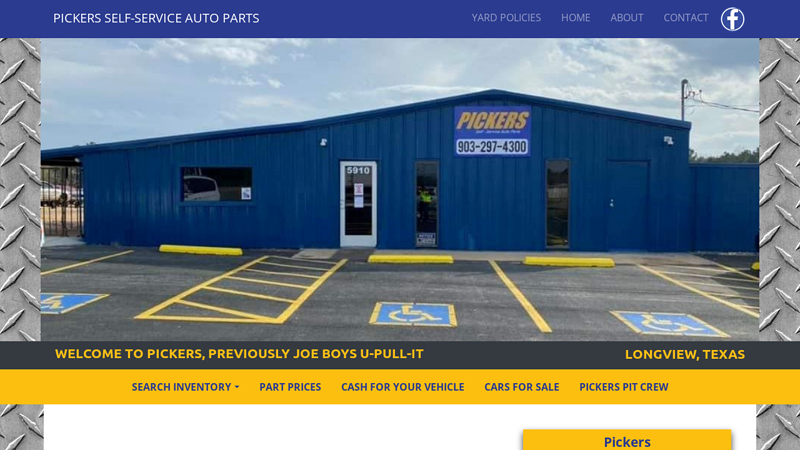 Auto Parts Pickers Longview Texas: Self used auto parts texas