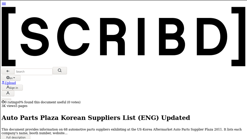 Auto Parts Plaza Korean Suppliers List (ENG) Updated j&c auto parts