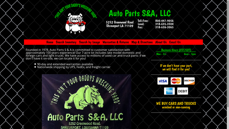 Auto Parts S&A LLC auto parts shreveport
