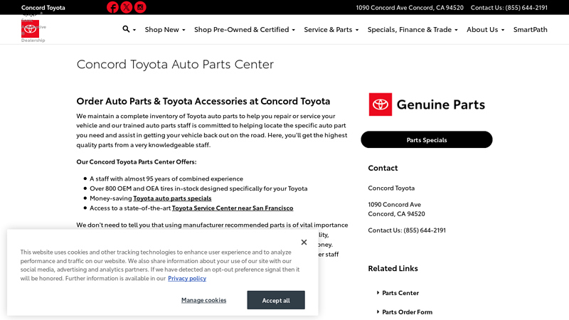 Auto Parts & Toyota Accessories toyota san francisco parts