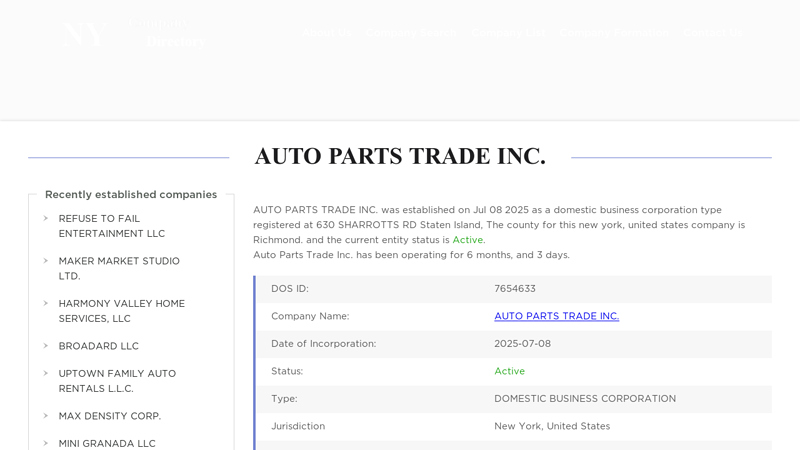 AUTO PARTS TRADE INC. car parts staten island ny