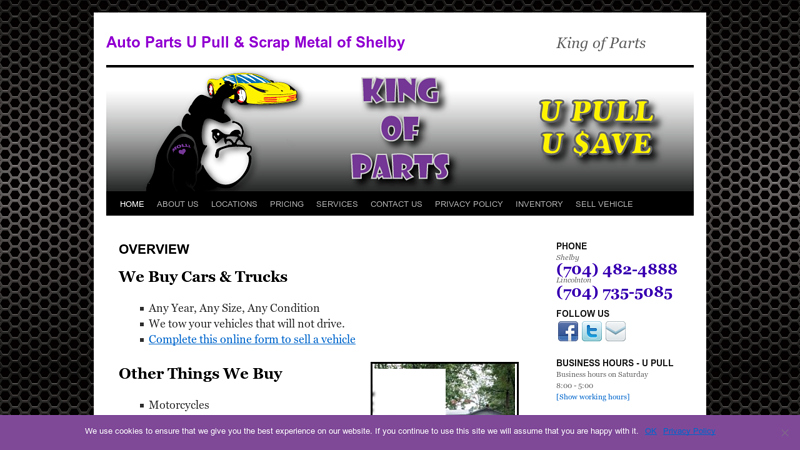 Auto Parts U Pull & Scrap Metal of Shelby shelby auto parts shelby nc