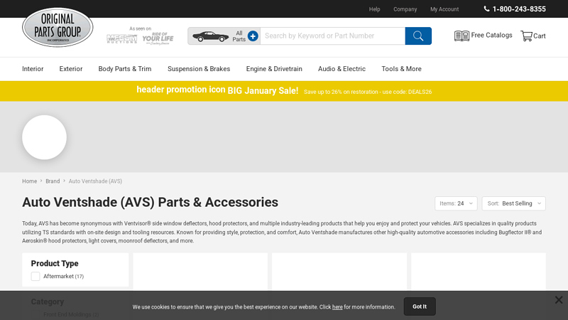 Auto Ventshade (AVS) Parts & Accessories @ OPGI.com avs auto parts