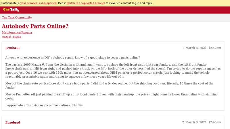 Autobody Parts Online? cheapest auto body parts