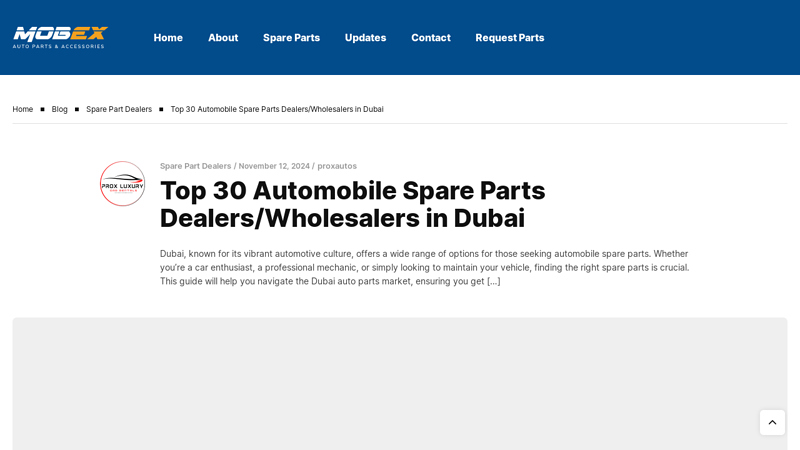 Automobile Spare Parts Dealers/Wholesalers in Dubai car parts dubai