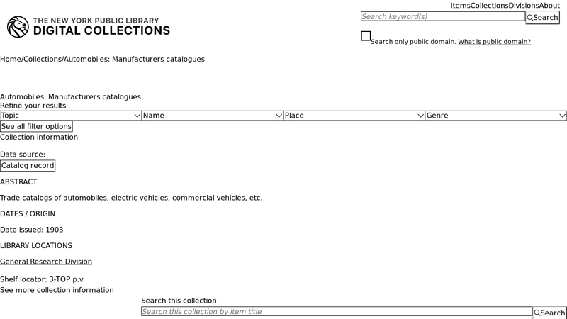 Automobiles: Manufacturers catalogues brewster auto parts