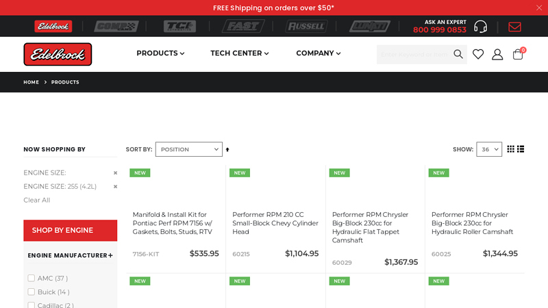 Automotive Aftermarket Performance Parts by Edelbrock, LLC. ford straight six 300 performance parts