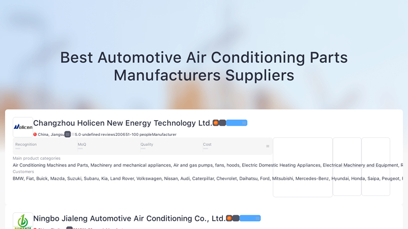 Automotive Air Conditioning Parts Manufacturers Suppliers auto ac parts
