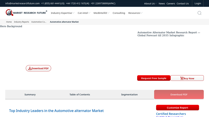 Automotive Alternator Market Key Companies auto parts alternator