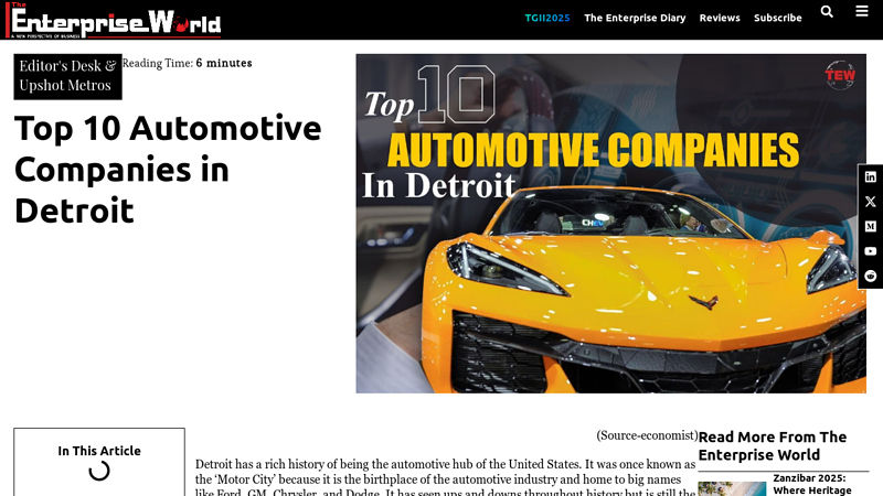 Automotive Companies in Detroit auto parts in michigan detroit
