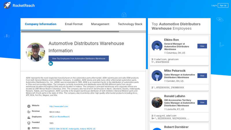 Automotive Distributors Warehouse Information car parts warehouse youngstown ohio