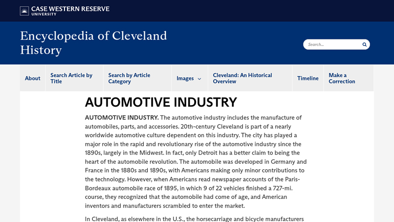 AUTOMOTIVE INDUSTRY auto parts cleveland ohio