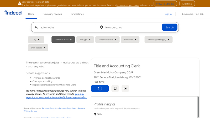 Automotive Jobs, Employment in Lewisburg, WV advance auto parts lewisburg west virginia
