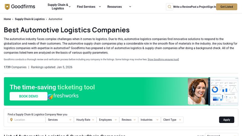 Automotive Logistics Companies auto parts trunk