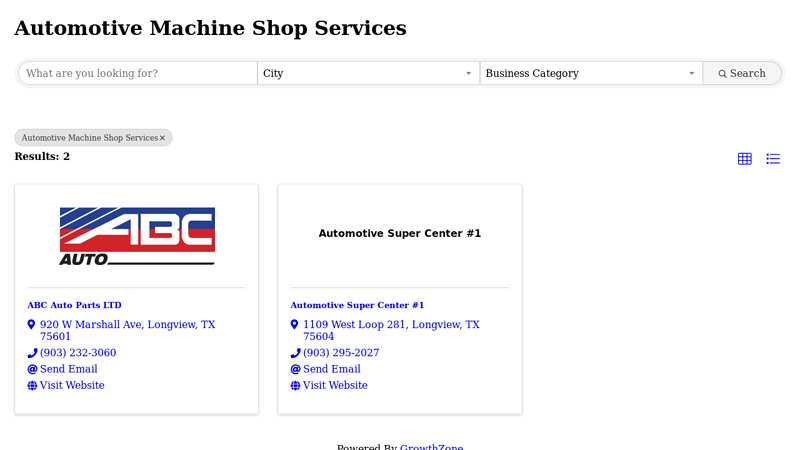 Automotive Machine Shop Services abc auto parts longview tx