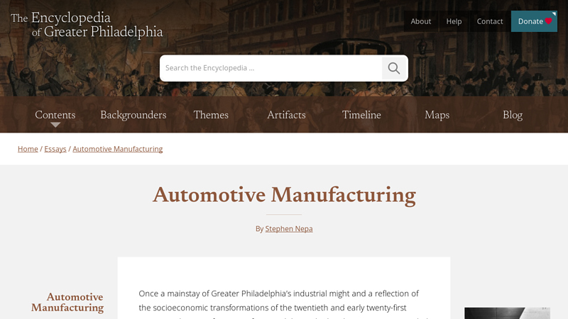 Automotive Manufacturing car parts philadelphia pa