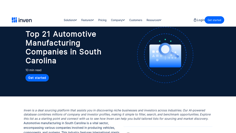 Automotive Manufacturing Companies in South Carolina auto parts charleston sc