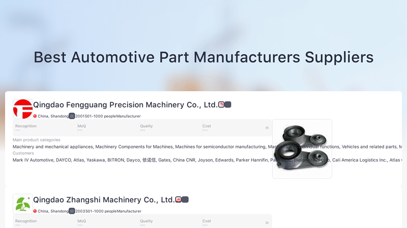 Automotive Part Manufacturers Suppliers b&j auto parts
