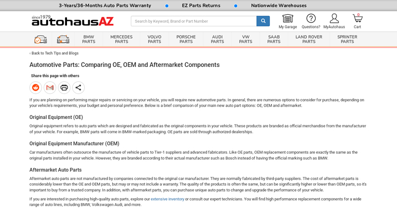 Automotive Parts car parts oem vs aftermarket
