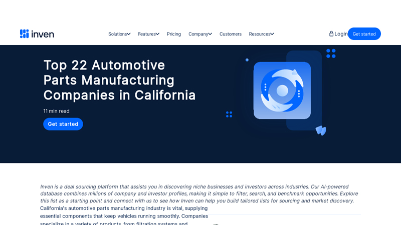 Automotive Parts Manufacturing Companies in California auto parts modesto ca