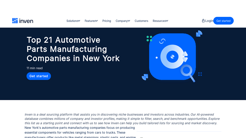 Automotive Parts Manufacturing Companies in New York car parts buffalo ny