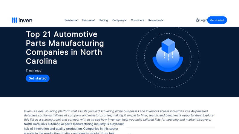 Automotive Parts Manufacturing Companies in North Carolina auto parts north carolina