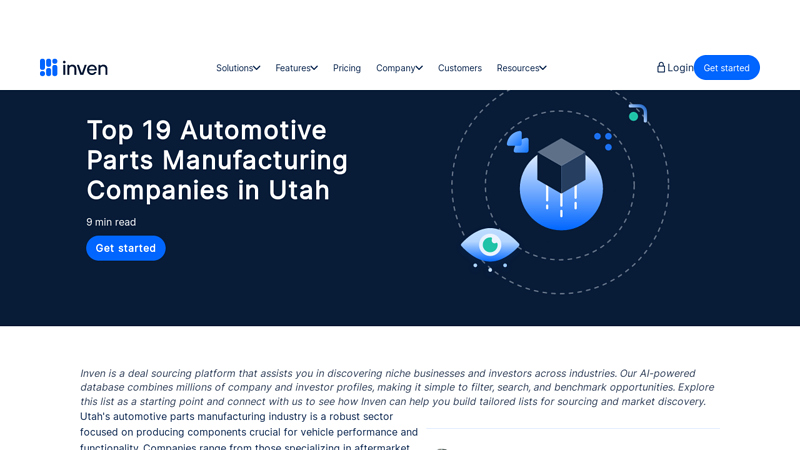 Automotive Parts Manufacturing Companies in Utah auto parts slc ut