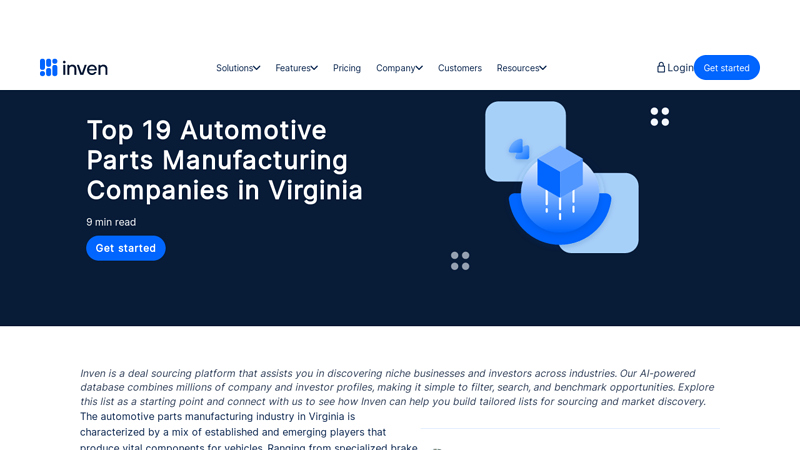 Automotive Parts Manufacturing Companies in Virginia car parts fredericksburg va