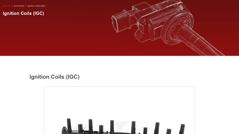 Automotive products: Ignition Coils (IGC) bobina car part