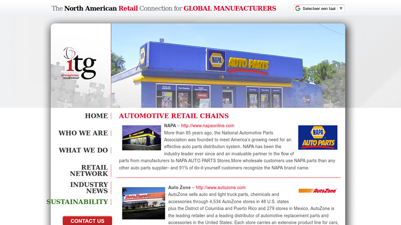 Automotive Retail Chains - ITG Auto Parts napa truck parts near me