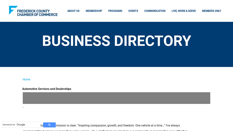 Automotive Services and Dealerships car parts frederick md