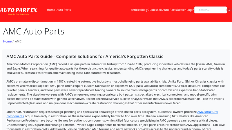 AutoPartEx american motors auto parts