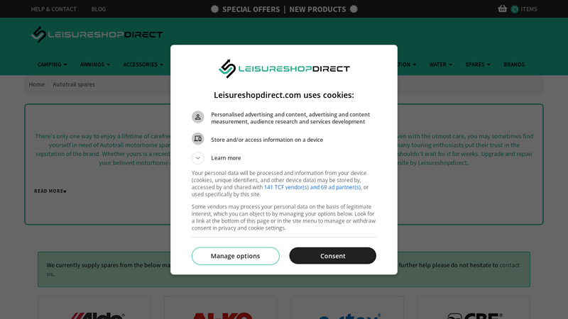 Autotrail spares auto trail parts