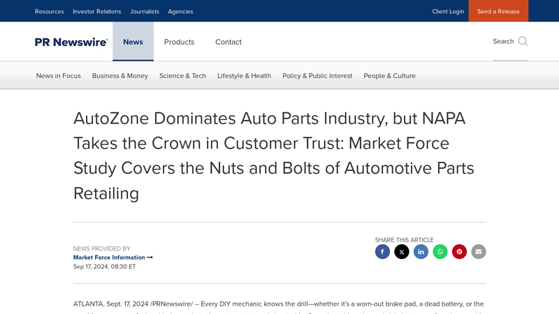 AutoZone Dominates Auto Parts Industry, but NAPA Takes the ... autozone auto parts near me