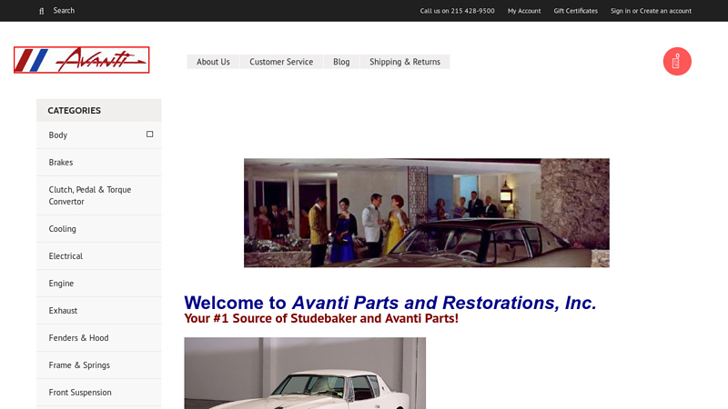 Avanti Parts & Restorations avanti car parts