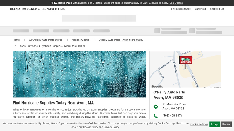 Avon Hurricane & Typhoon Supplies advance auto parts stoughton