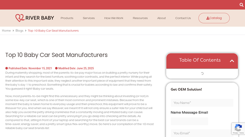 Baby Car Seat Manufacturers infant car seat parts