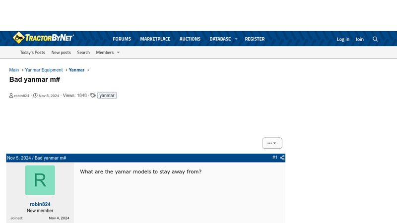 Bad yanmar m# yanmar tractor parts online