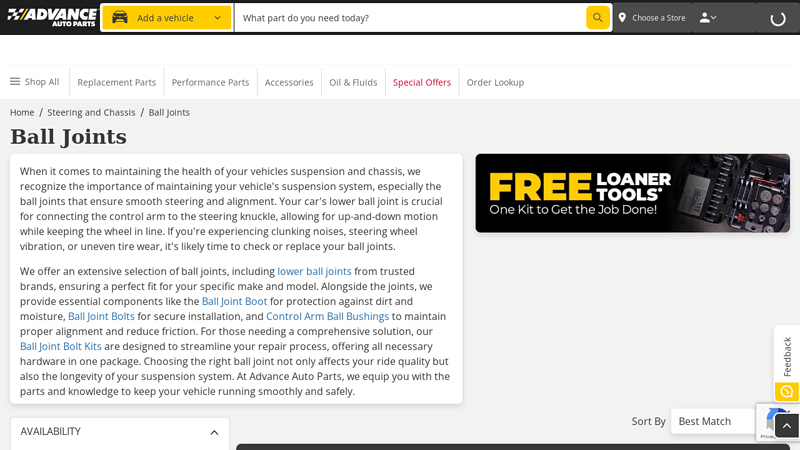 Ball Joints advance auto parts baton rouge la