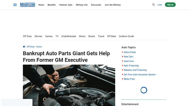 Bankrupt Auto Parts Giant Gets Help From Former GM Executive marks auto parts