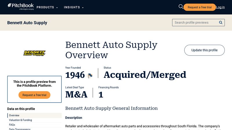 Bennett Auto Supply 2025 Company Profile bennett auto supply parts