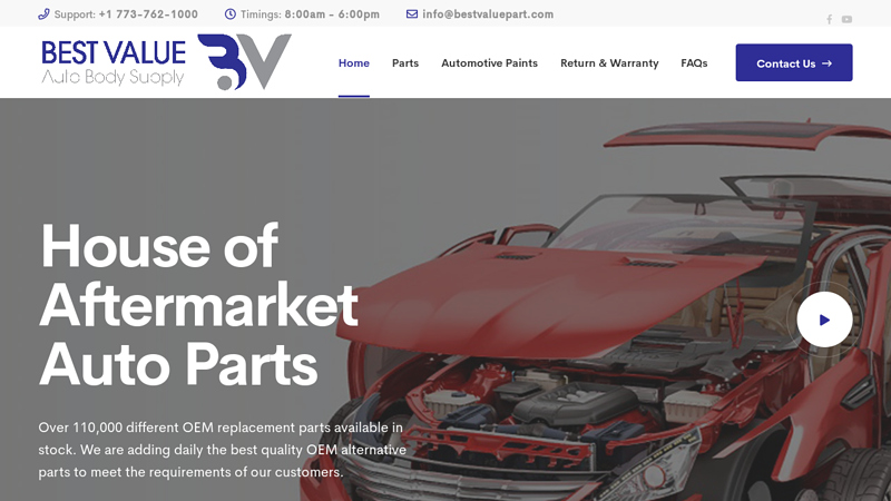 BestValue aftermarket auto body parts wholesale