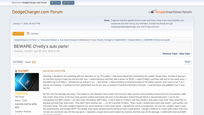 BEWARE O'reilly's auto parts! o'reilly auto parts buy now pay later