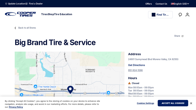 Big Brand Tire & Service, Moreno Valley, CA car parts moreno valley