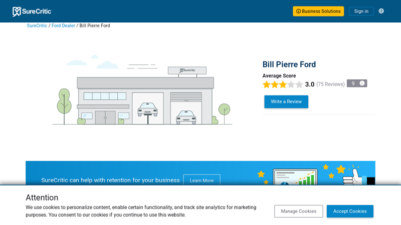 Bill Pierre Ford Reviews pierre ford service & parts department