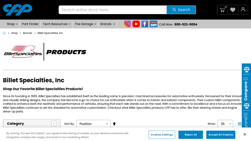 Billet Specialties, Inc billet car parts