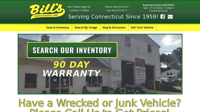 Bill's Auto Parts agees used auto parts