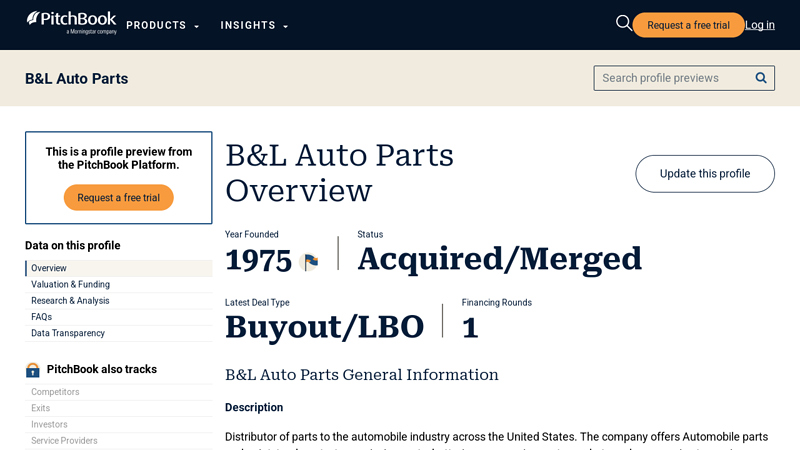 B&L Auto Parts 2026 Company Profile b&l auto parts