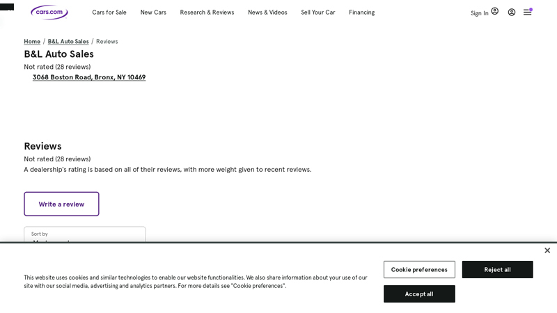 B&L Auto Sales Reviews b&l auto parts